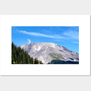 Western Mountain Face of Mt St Helens Posters and Art